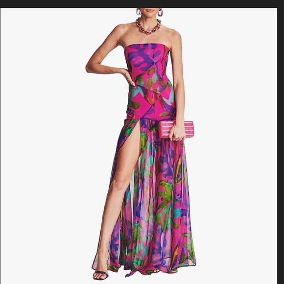 The Drop Dresses & Skirts - Elegant Strapless Floral Dress